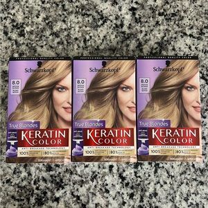 3 Schwarzkopf Keratin Hair Color BLONDE
